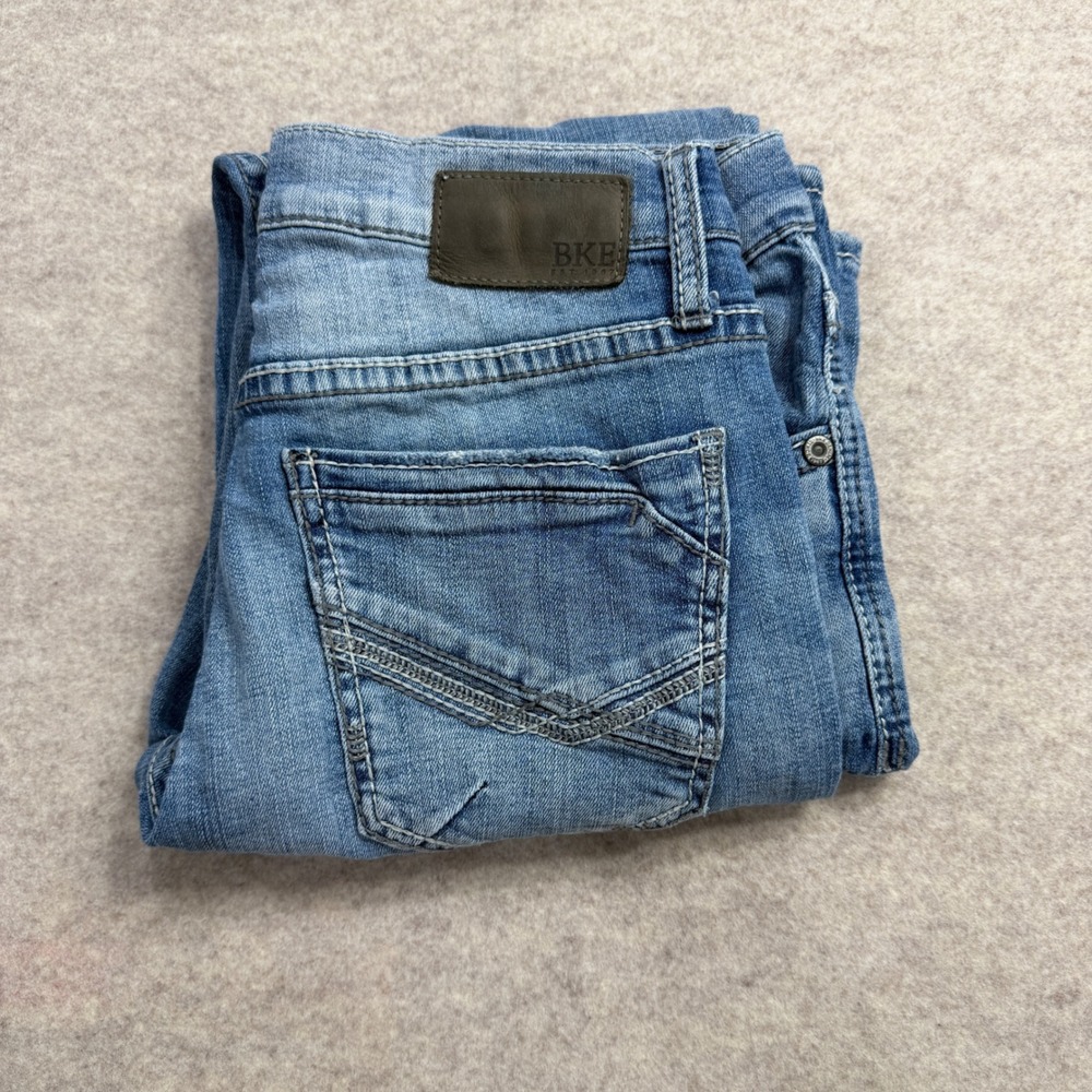 BKE Jake Mens Straight Leg Jeans Medium Wash Denim 31x32